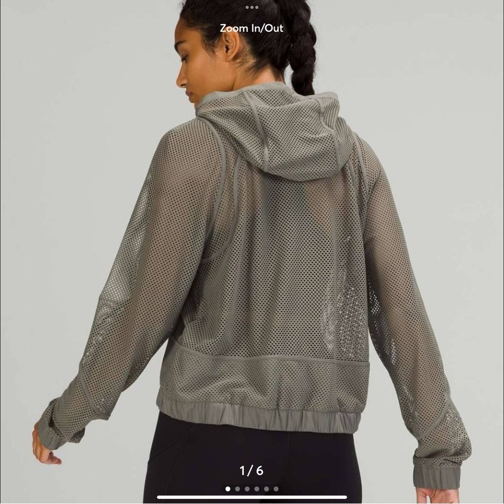 Lululemon Womens Relaxed Fit Mesh Jacket, sage green never worn